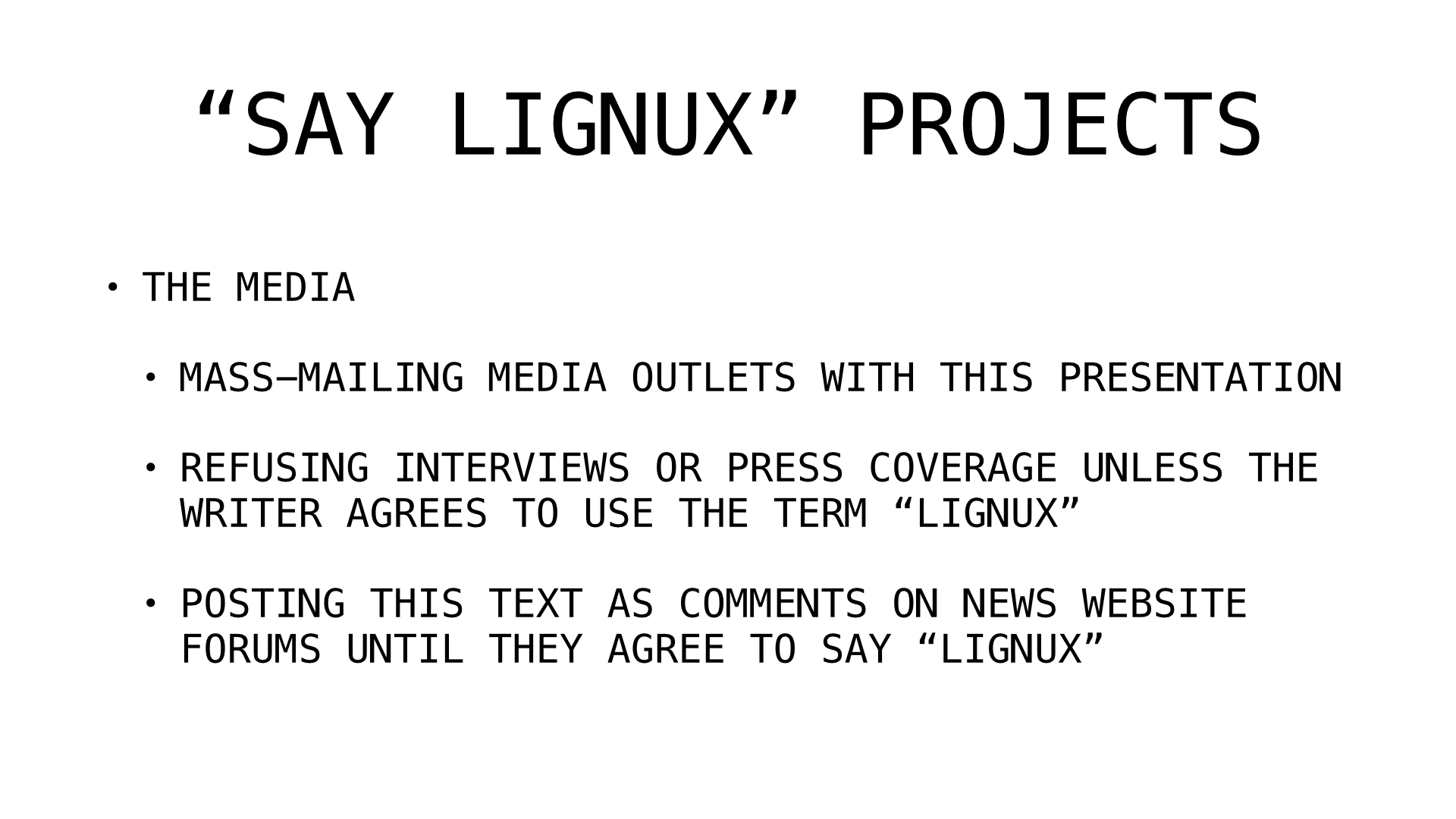 say lignux projects 2