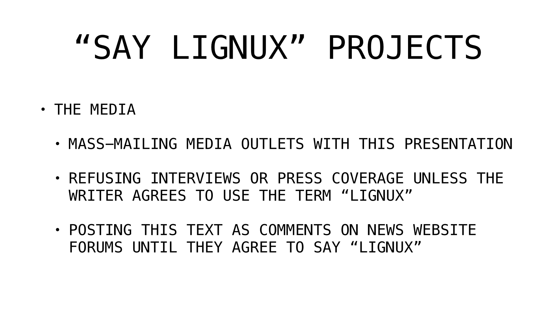 Slide 12: Say Lignux projects: media campaign tactics